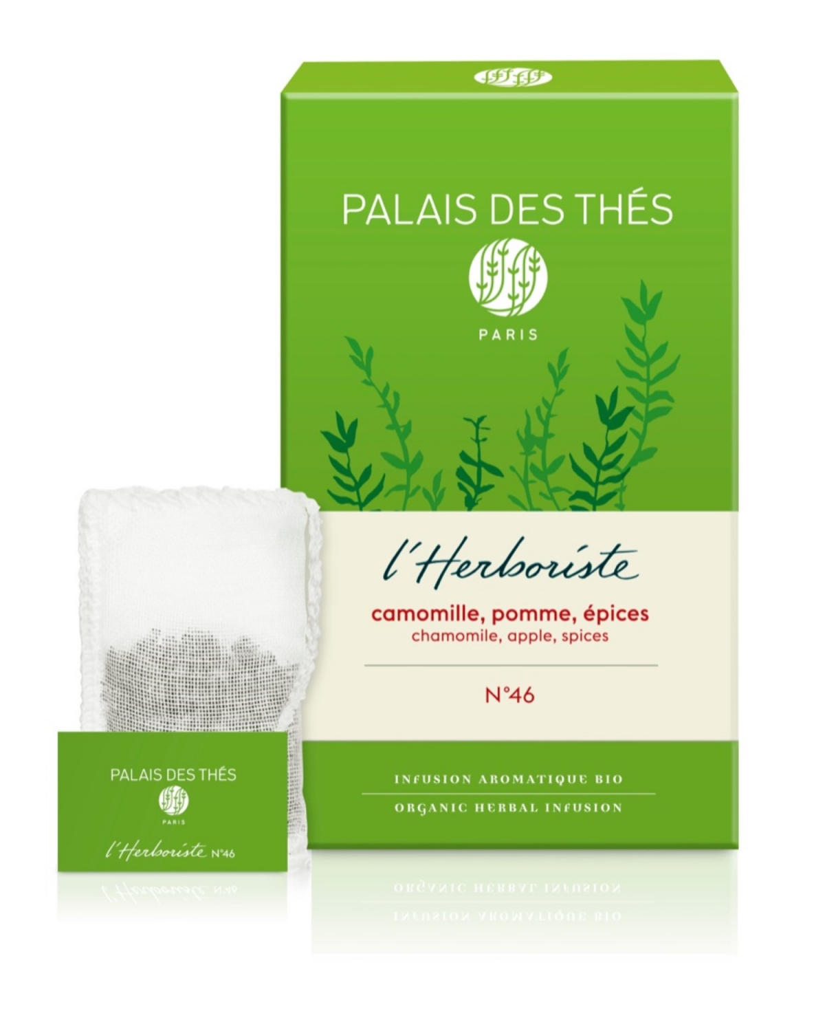 Palais Des Thes Chamomile Apple Spices Herbal Tea Box, Pack Of 20 Tea Bags In No Color