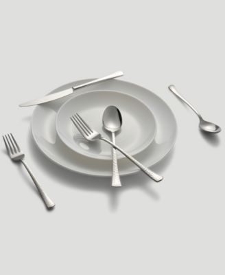 Raegan Hammered Mirror 20-Piece Flatware Set, Service for 4