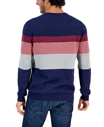 Club Room Men's Striped Sweater, Created for Macy's - Macy's