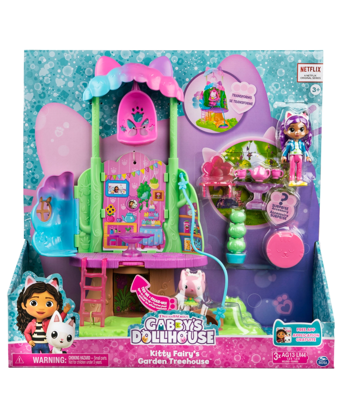 Gabby's Dollhouse Babies' Changing Garden Treehouse Playset In No-color