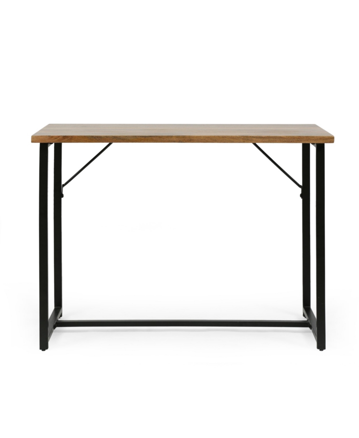 Noble House Vinton Modern Industrial Handcrafted Wood Desk In Honey Brow