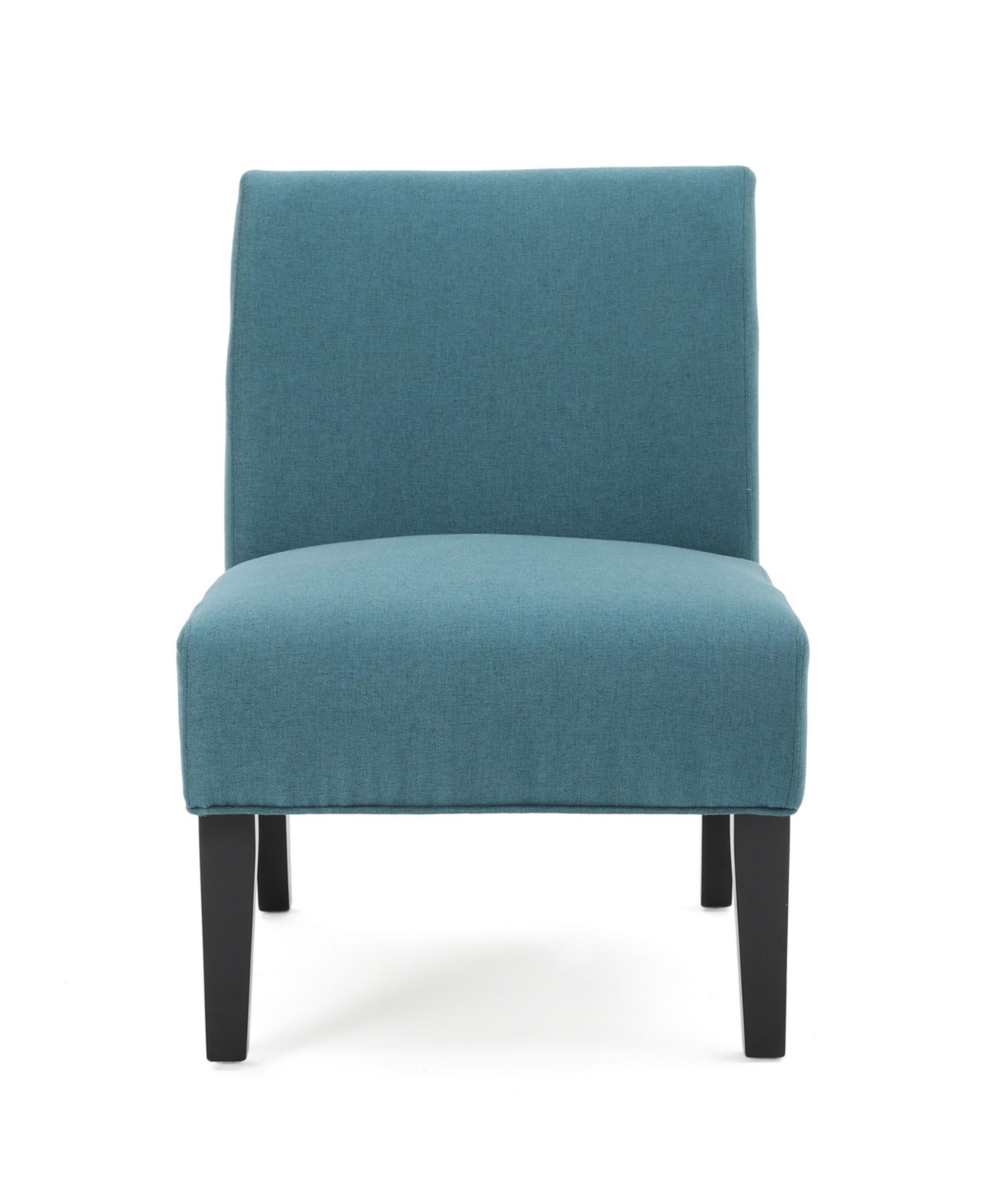 Noble House Kassi Contemporary Fabric Slipper Accent Chair In Teal