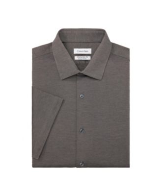 calvin klein slim fit short sleeve dress shirt