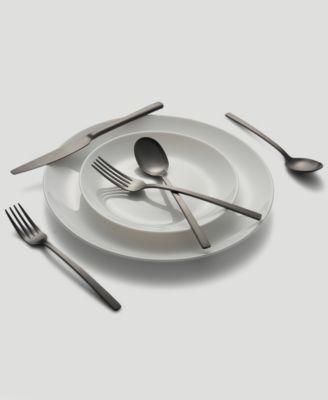 Beacon Black Satin 20-Piece Flatware Set, Service for 4