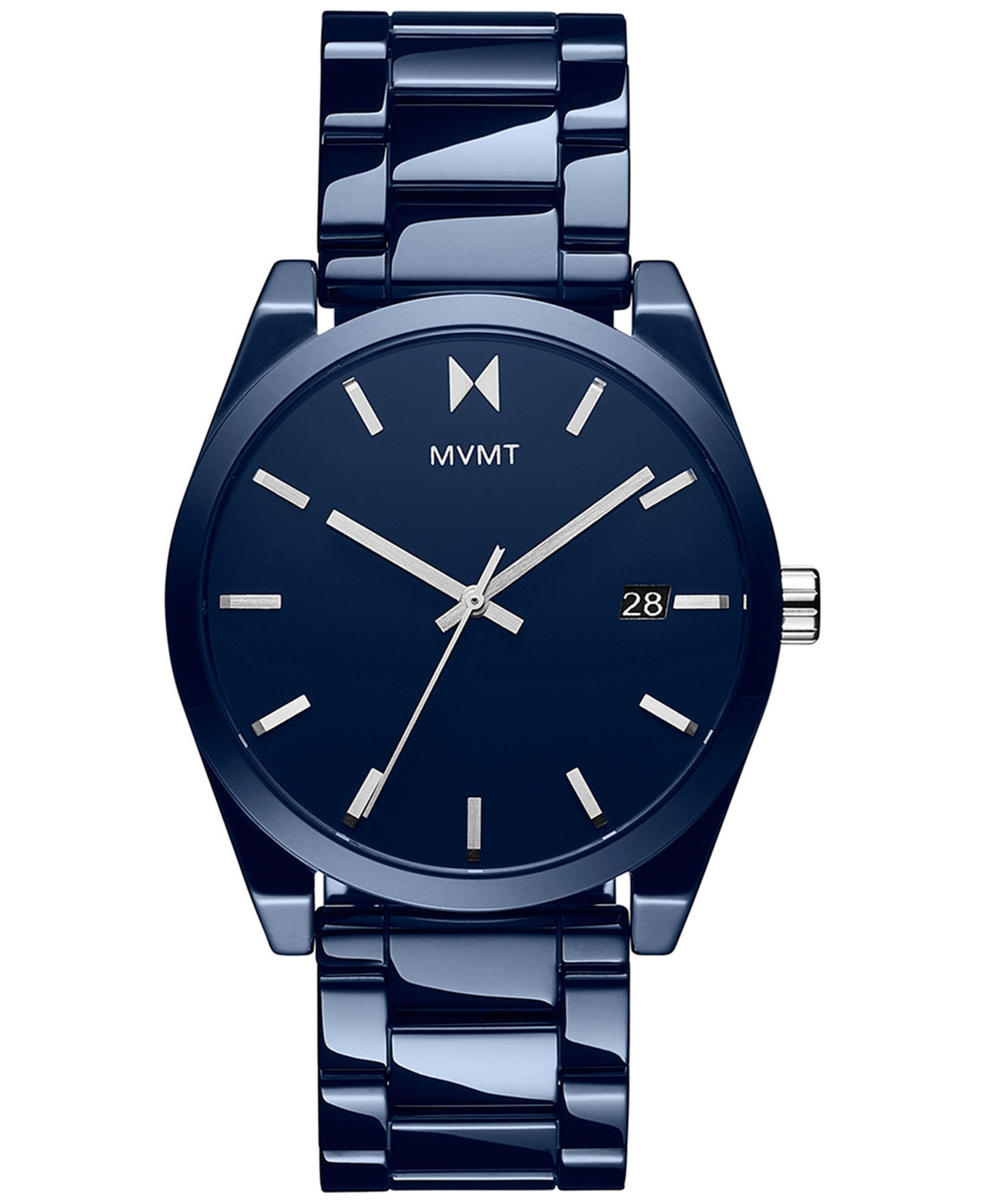 Shop Mvmt Men's Element Blue Ceramic Bracelet Watch 44mm