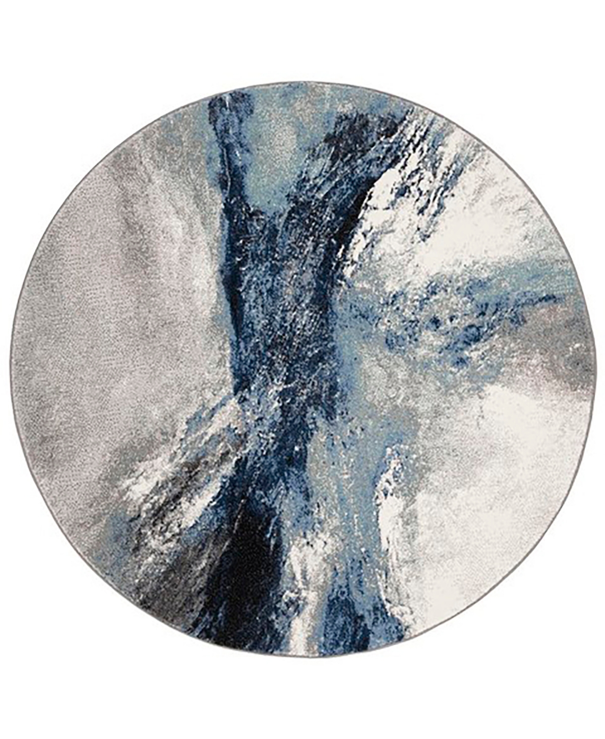 Safavieh Galaxy Gal-117 9' x 9' Round Area Rug - Blue, Gray