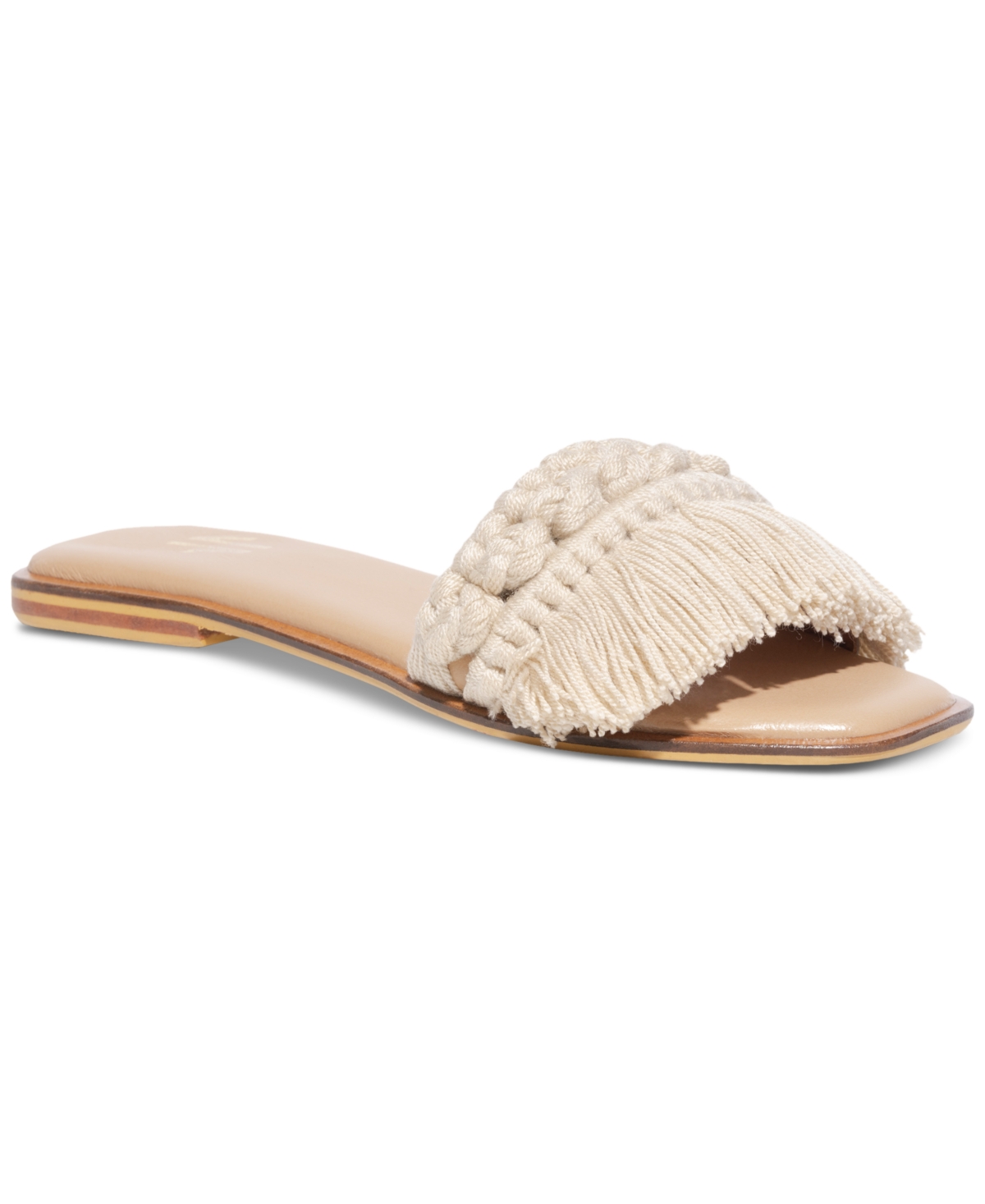 Silvia Cobos Women's Candy Fringe Flat Sandals Women's Shoes In Beige ...