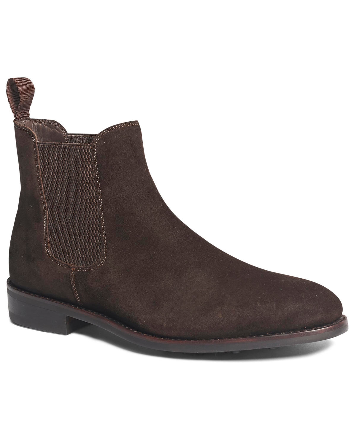 Shop Anthony Veer Men's Jefferson Chelsea Leather Pull Up Boots In Brown Suede