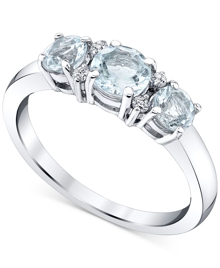 Aquamarine ring macys cheap