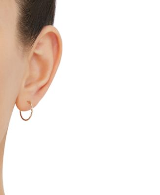 Twist Hoop Earrings in 10k Gold, 5/8"