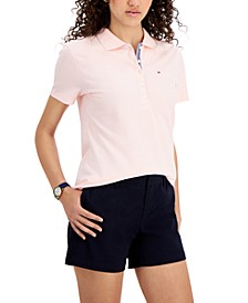 Women&apos;s Solid Short-Sleeve Polo Top