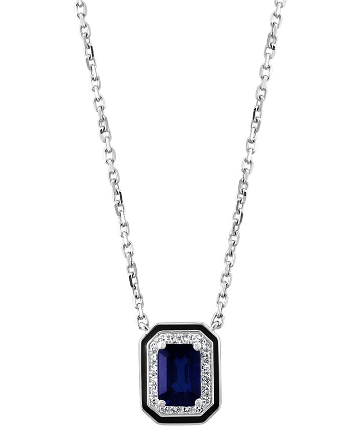 EFFY Collection EFFY® Sapphire (5/8 ct. t.w.) & Diamond (1/10 ct. t.w ...