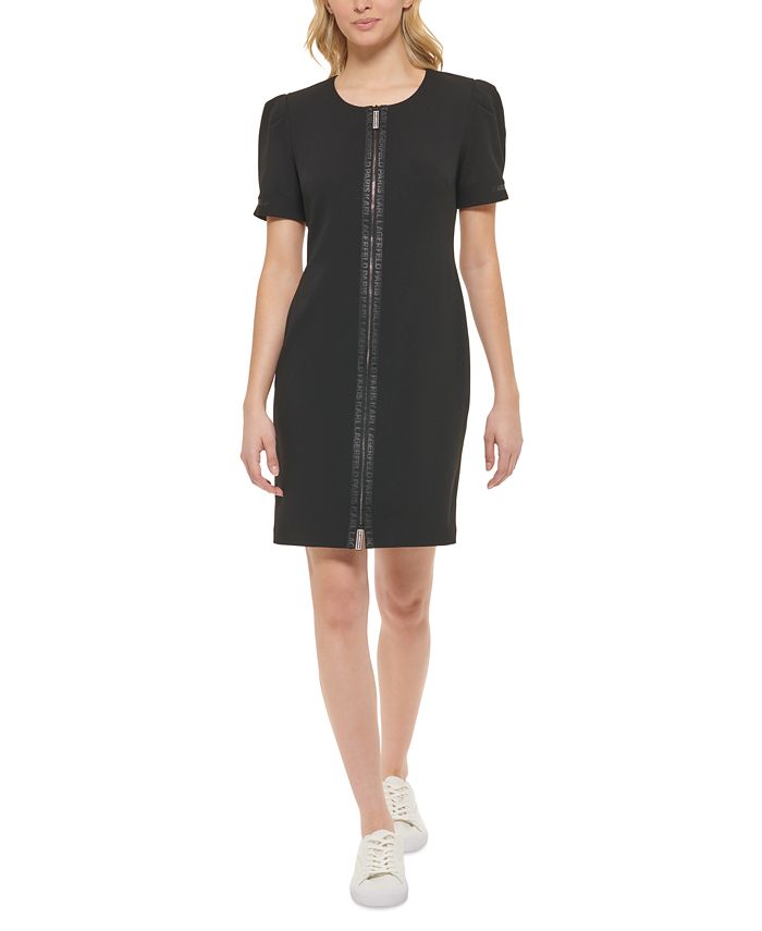 Karl Lagerfeld Paris Women's ZipFront Sheath Dress Macy's