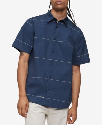 Calvin Klein - Men's Striped Button-Down Easy Shirt