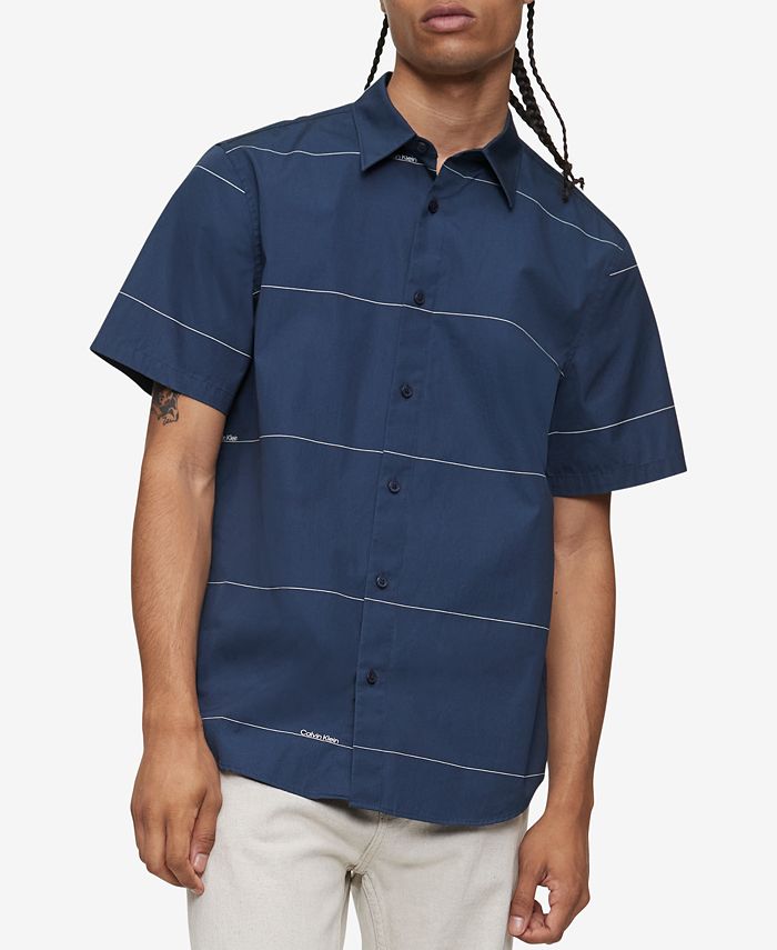 Calvin Klein Men's Striped ButtonDown Easy Shirt Macy's