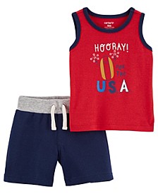 Baby Boys 2-Piece Hooray USA Tank and Shorts Set