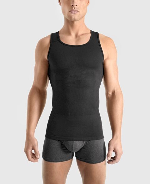 Мужской топ Rounderbum Seamless Compression Tank Top, цвет: Чёрный