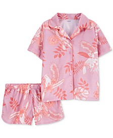 Big Girls 2-Pc. Tropical-Print Pajama Set 