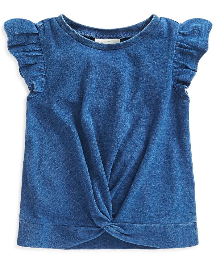 First Impressions Baby Girls Solid Twisted TShirt, Created for Macy's