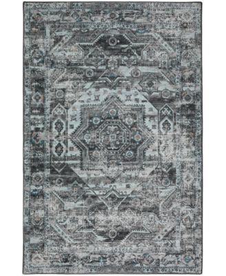 D Style Basilic Bas5 Area Rug In Rose
