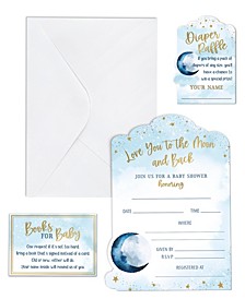 Love You to the Moon and Back Baby Shower Invitation Set, 146 Pieces