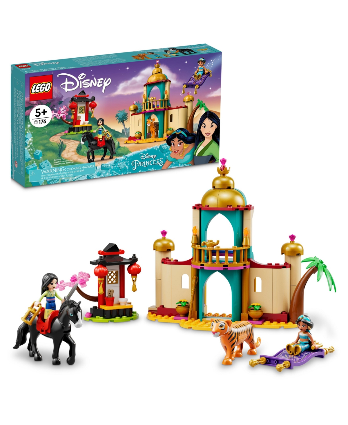 Lego Disney Princess Jasmine And Mulan's Adventure 43208 Building Set, 176 Pieces In Multiple