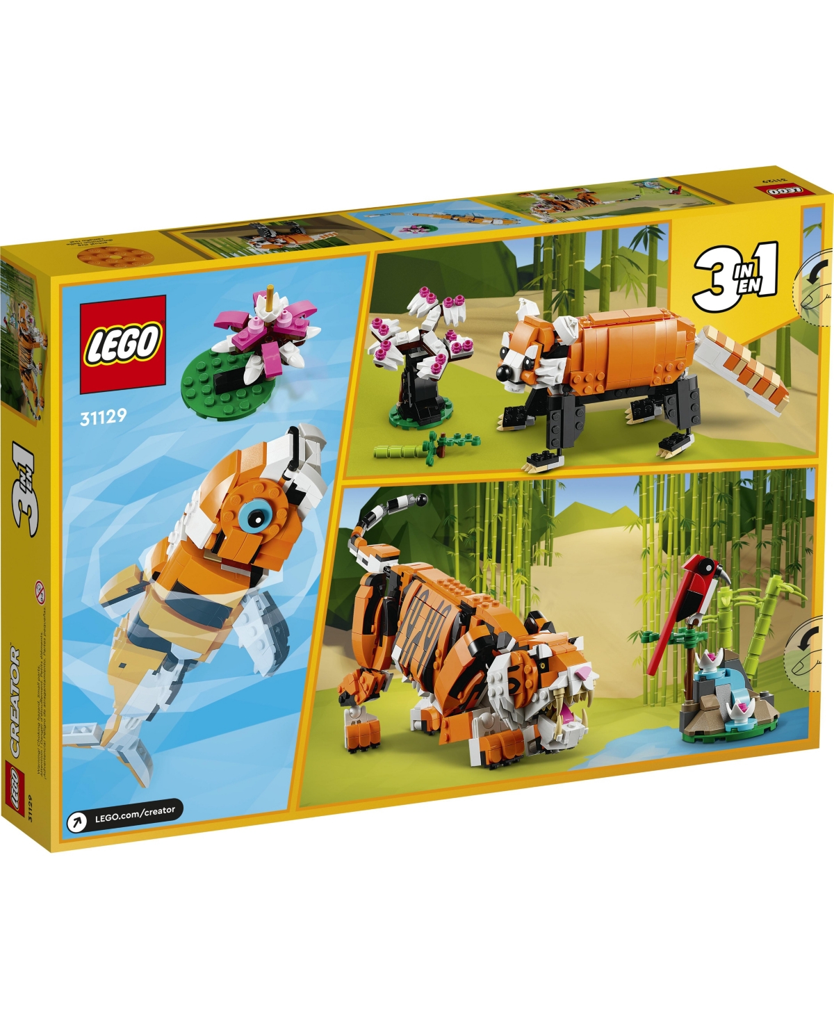 Lego Creator 31129 3-in-1 Majestic Tiger Toy Building Set In Multiple