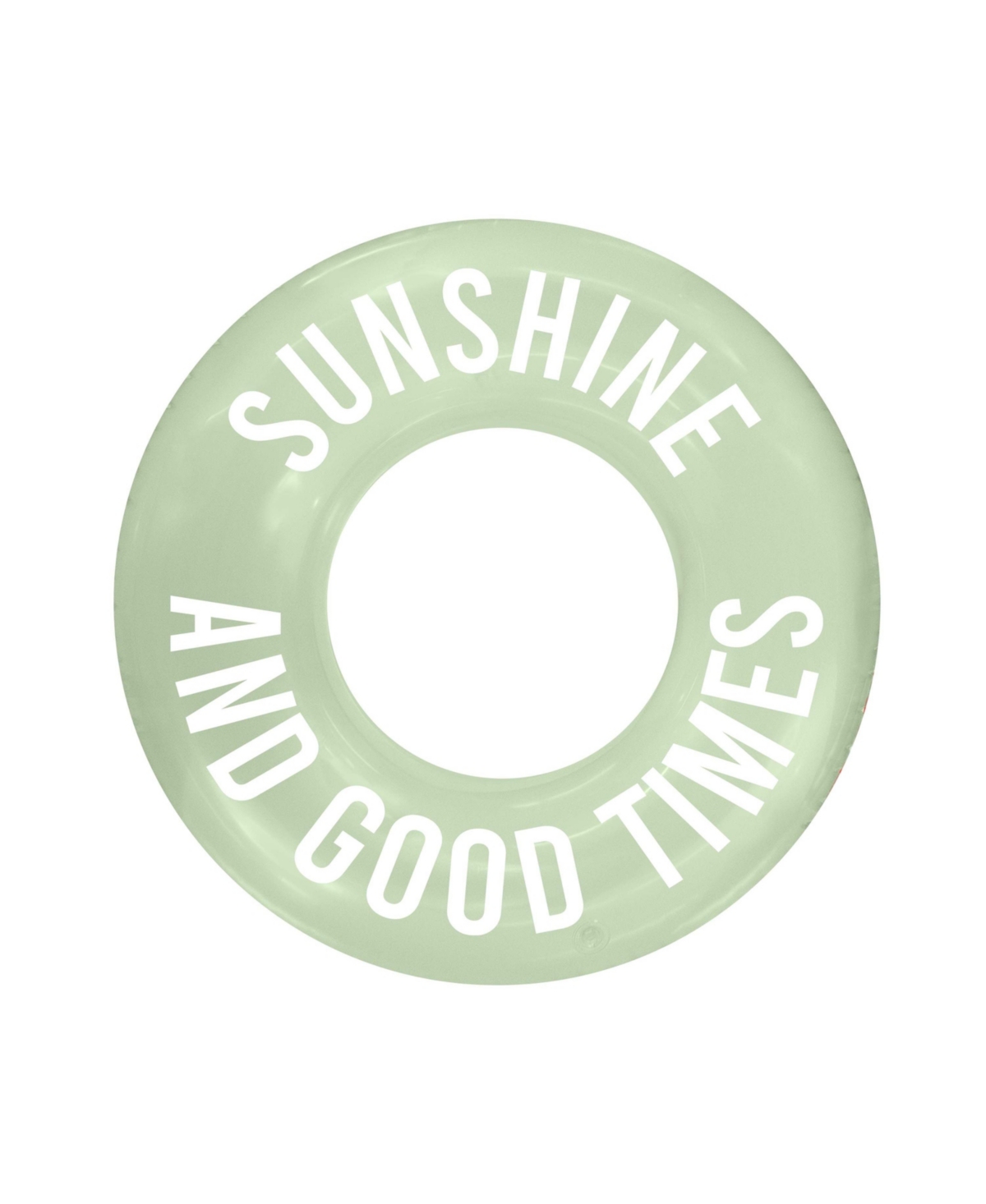 Large 'Sunshine Good Times' Pool Tube, 42" - Clear Green