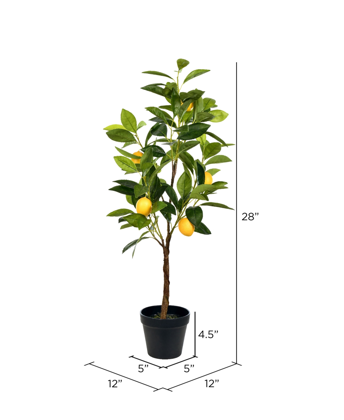 Vickerman 28" Artificial Potted Lemon Tree In Green