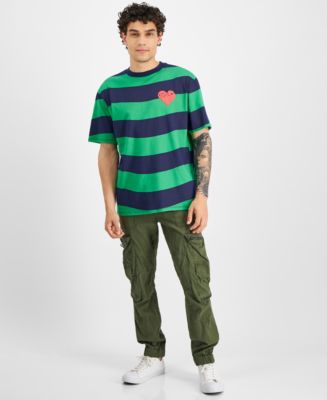 GUESS J Balvin X Men's Striped Logo T-Shirt - Macy's