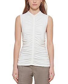 Petite Sleeveless Ruched Top