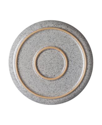 Studio Grey/White Medium Coupe Plates, Set of 4
