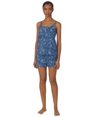 Lauren Ralph Lauren - Women's Paisley Strappy Cami & Boxer Pajama Shorts Set