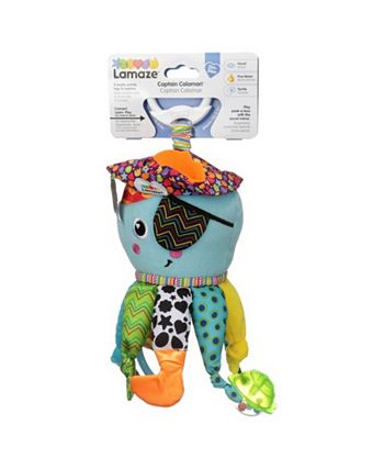 Clip Go Captain Calamari Infant Toy, Baby Car Seat Toy, Plush Stroller Toy