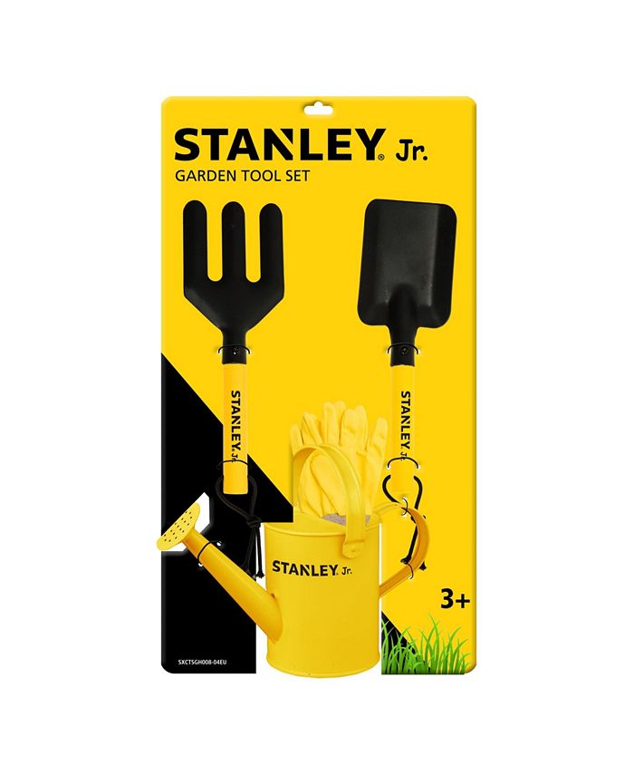 Red Tool Box Stanley Jr Garden Hand Tool Set with Gloves For Kids, 4