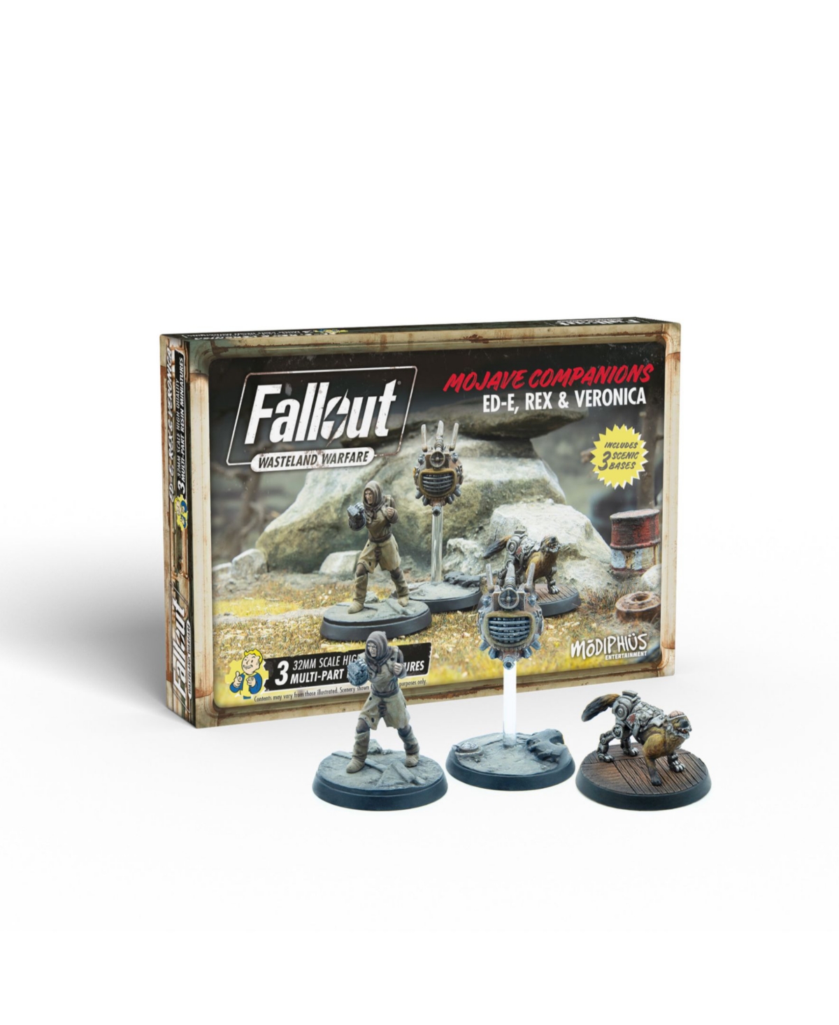Modiphius Fallout – Wasteland Warfare Ed-e, Rex And Veronica In Multi