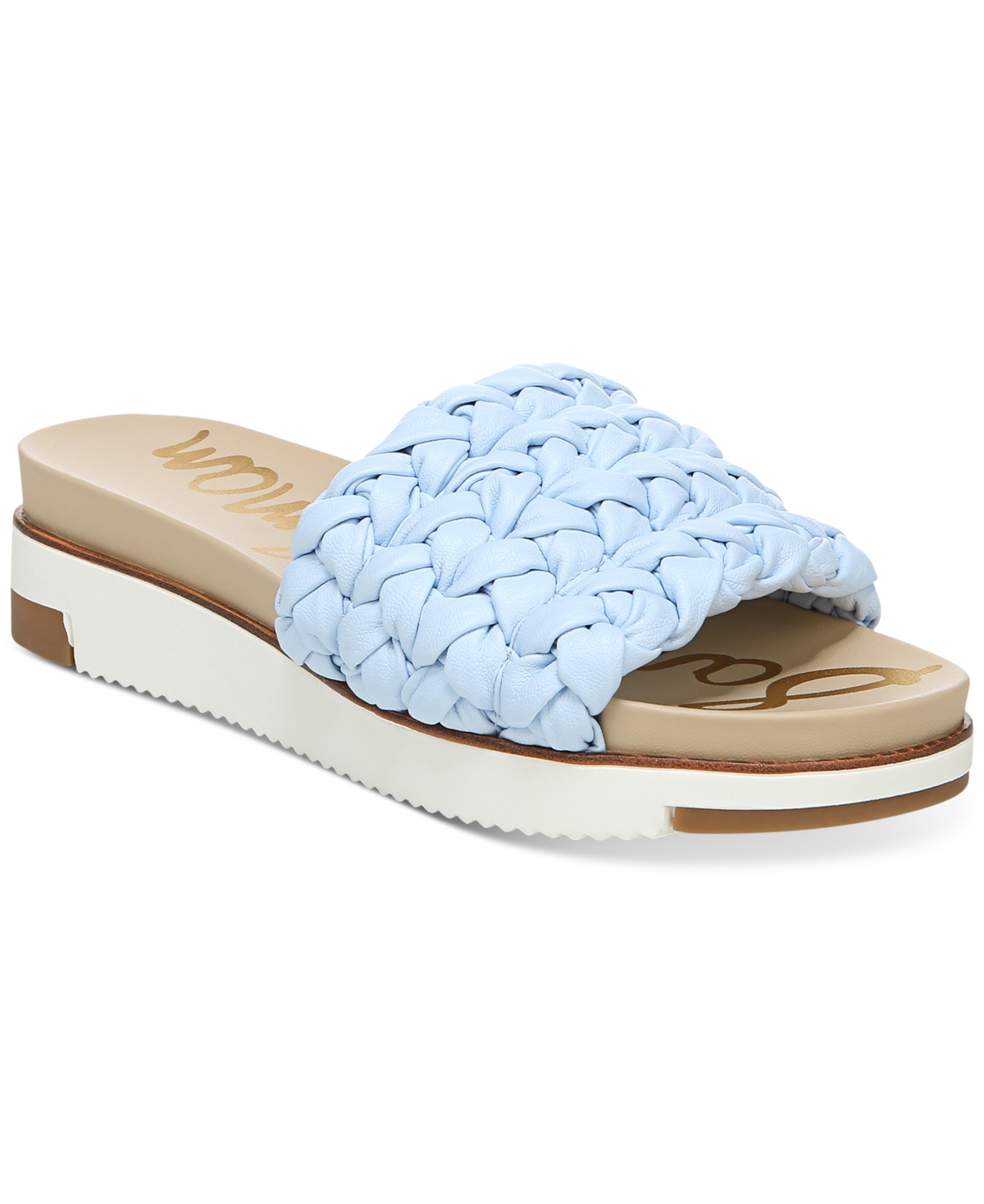 Sam Edelman Women's Ainslie Platform Slide Sandals In Riviera Blue