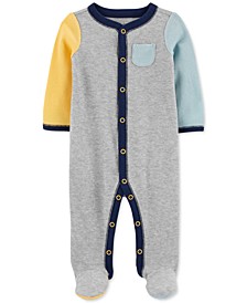 Baby Boys Colorblocked Snap-Up Coverall