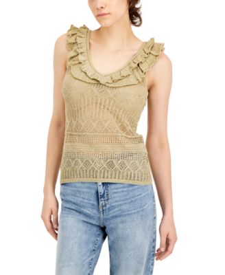 Ruffle Sweater Tank Top 