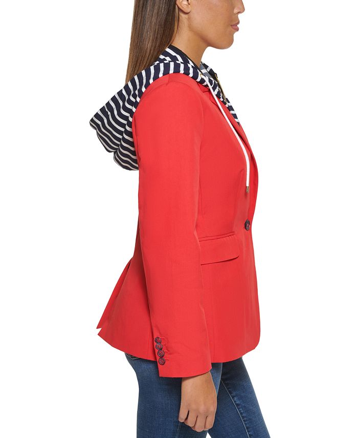 DKNY Women's MixedMedia Hooded Jacket Macy's