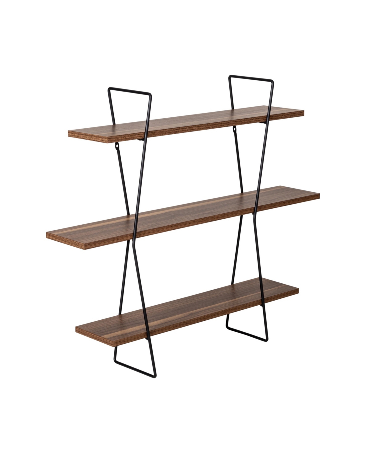 Honey Can Do 3 Tier Decorative Metal And Wood Wall Shelf In Rustic