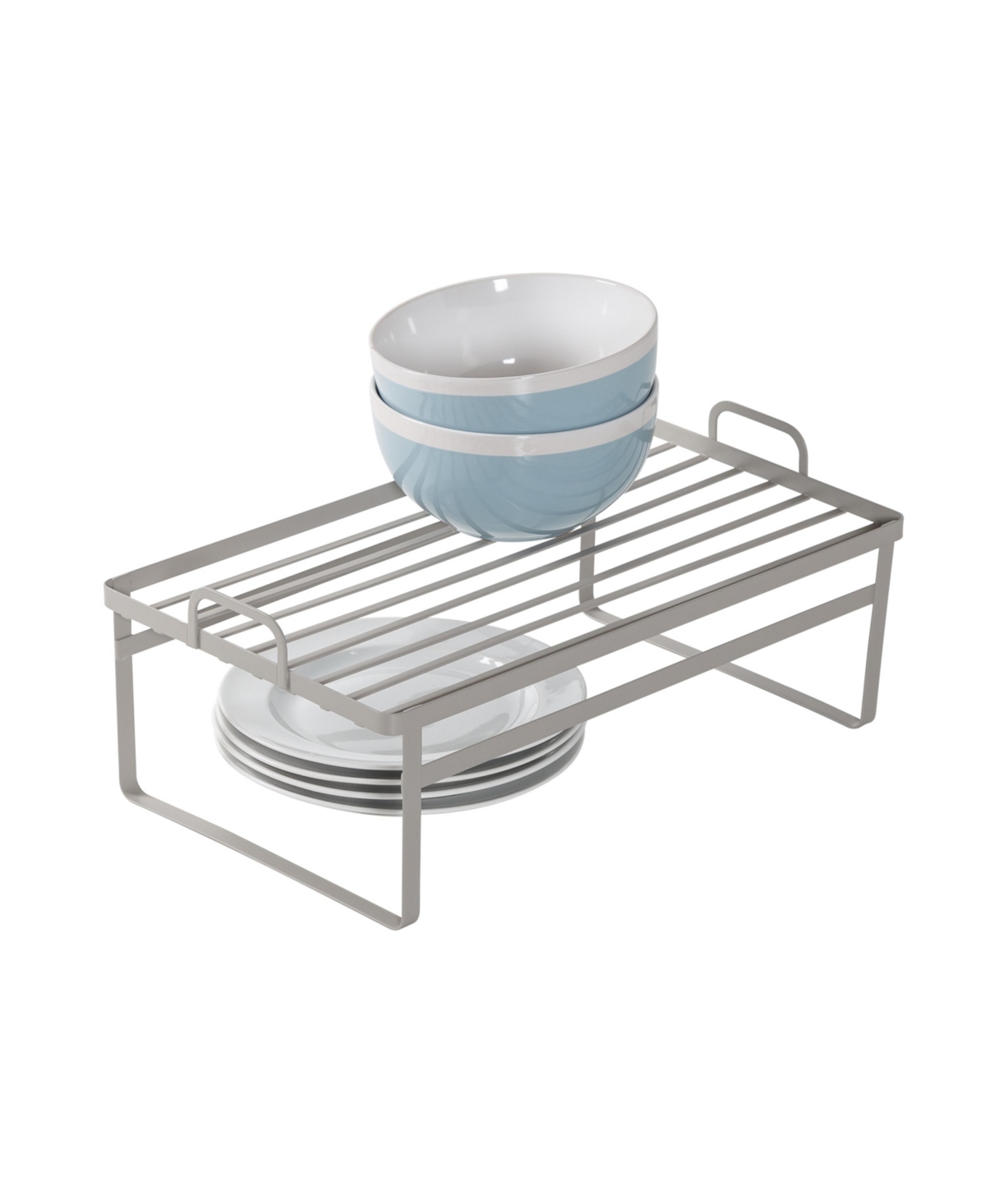 Shop Honey Can Do Stackable Cabinet Shelf Helpers, Set Of 2 In Gray