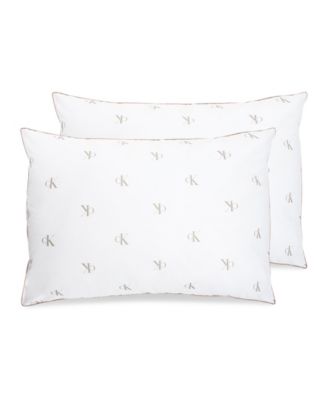 Calvin Klein Monogram Logo Medium Support Twin Pack Pillows