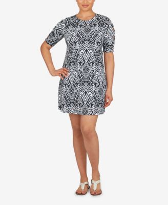 Ikat Ladder Sleeve Dress 