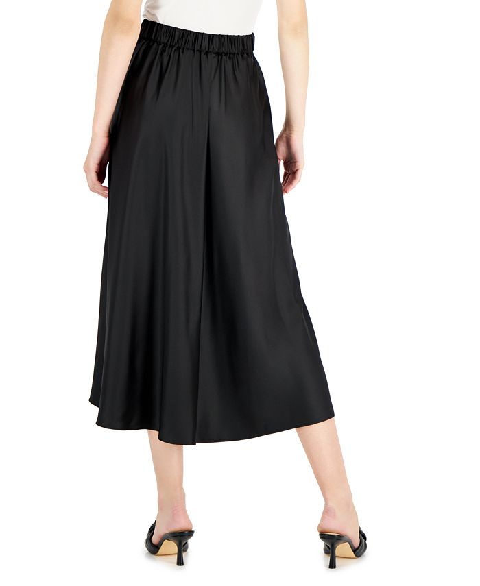 Alfani Women's Asymmetric Midi Skirt - Black Size 16, Printed Polyester Pleated Casual Skirt - View #7