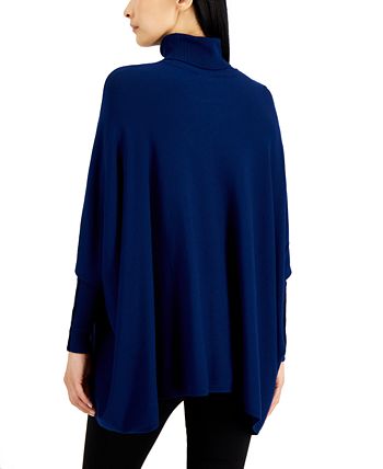 Alfani Women's Turtleneck Poncho Sweater, Created for Macy's & Reviews ...