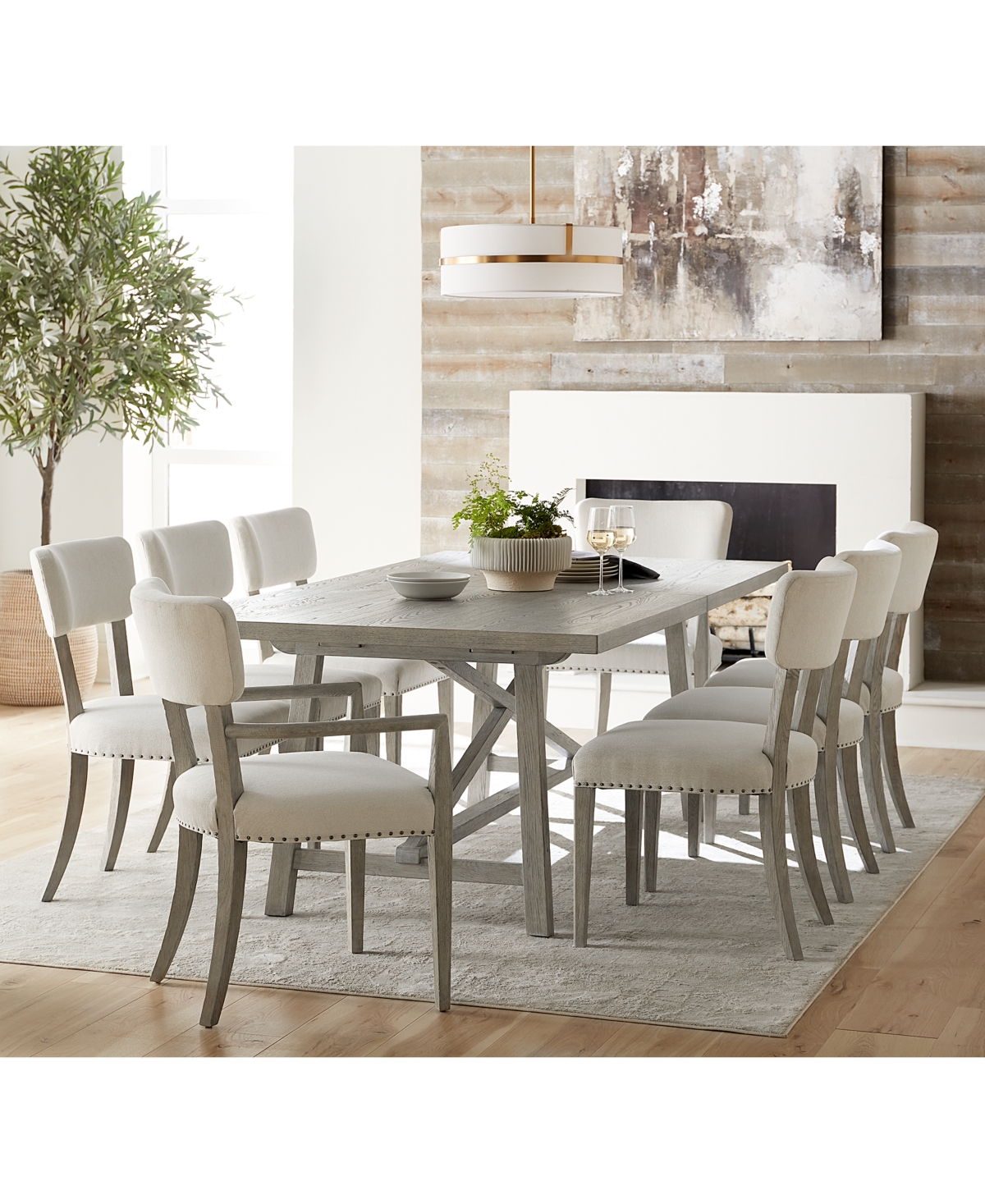 Albion 9-pc. Dining Set (Table, 6 Side Chairs, and 2 Arm Chairs)