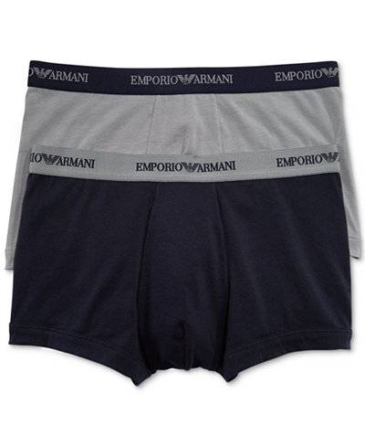 Emporio Armani Men's Stretch-Cotton Trunks 2-Pack