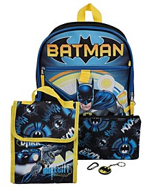 Batman Backpack, 5 Piece Set