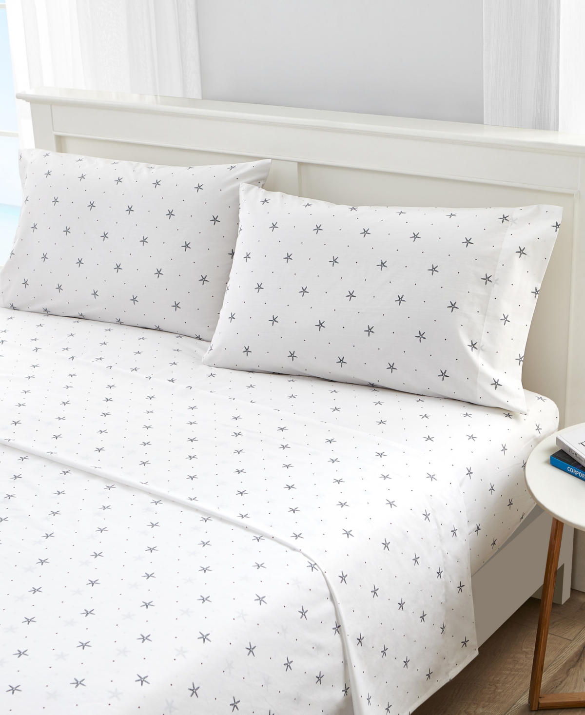 Nautica Star Spangled Coastal Cotton Percale -Piece Sheet Set